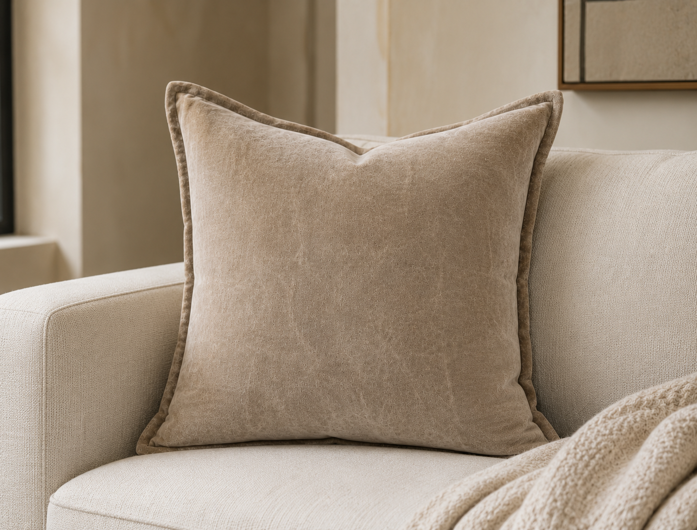 Melina Stone Washed Velvet Pillow