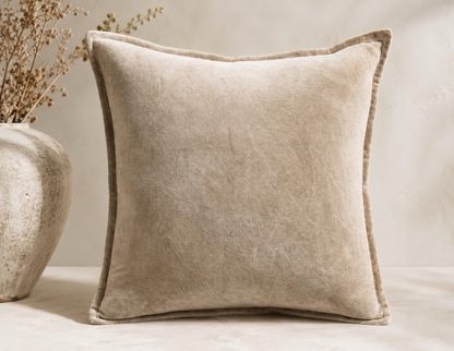 Melina Stone Washed Velvet Pillow