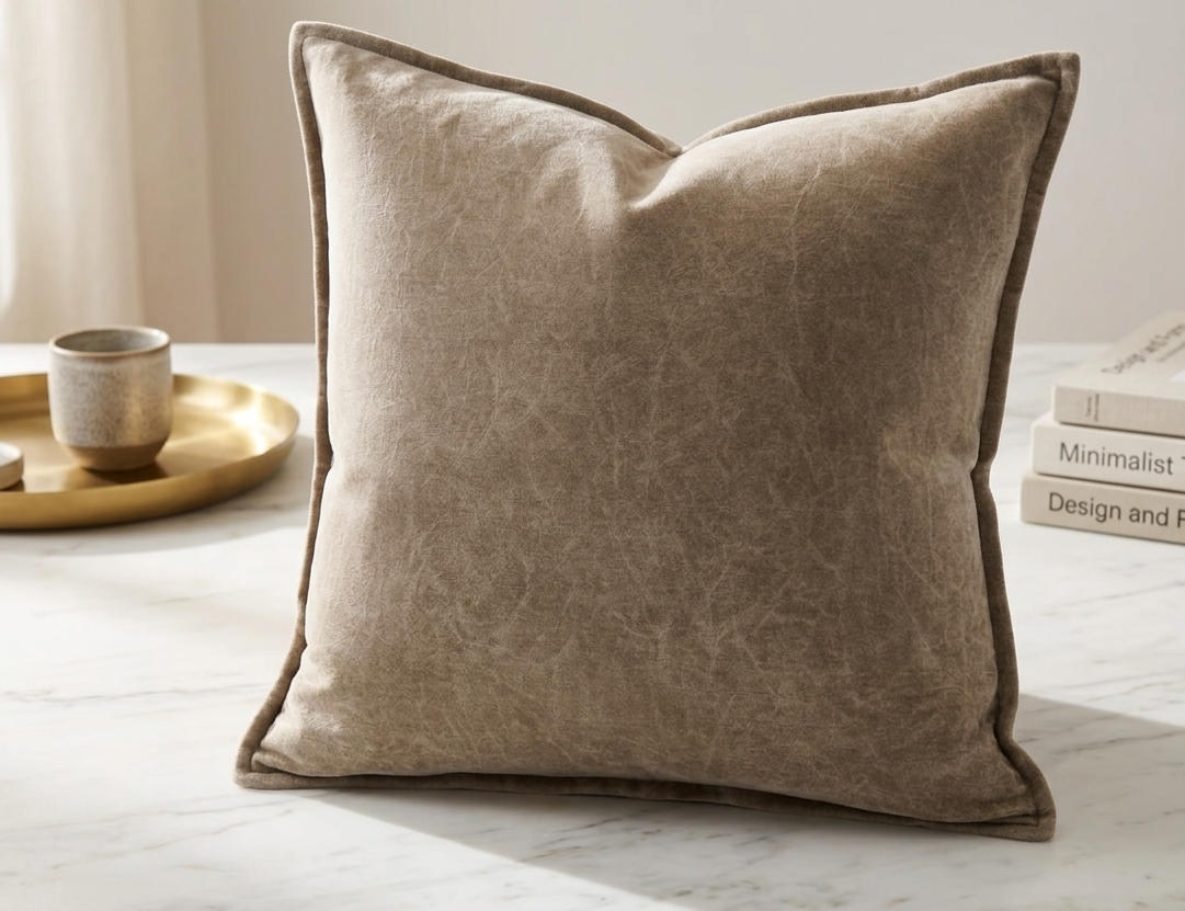 Melina Stone Washed Velvet Pillow
