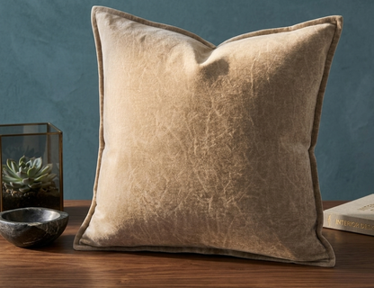 Melina Stone Washed Velvet Pillow